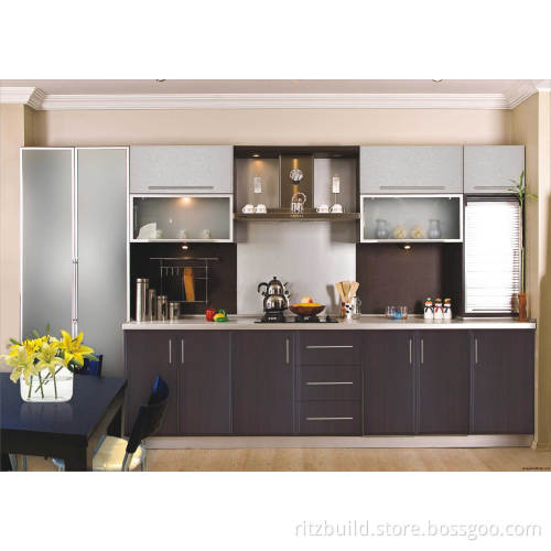 Ritz Custom Brown Acrylic Finish Kitchen Cabinet /Kitchen Furniture